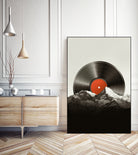 Retro vinyl record by Menelaos Trompoukis on GIANT ART - black digital painting