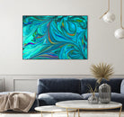 Original Marble Texture - Hip Cyan Magic by Andrea Pinter on GIANT ART - blue digital painting