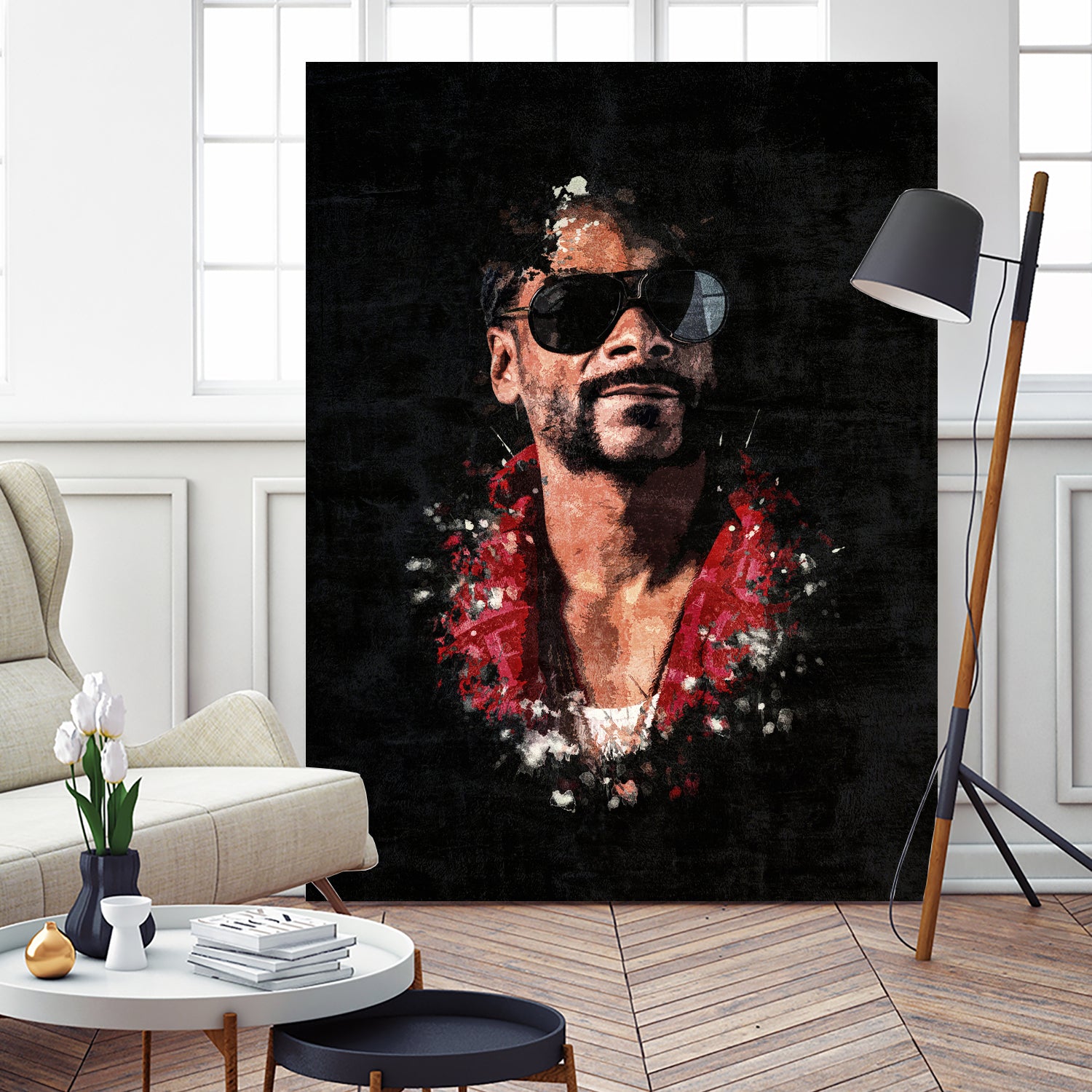 Snoop Dogg Splatter Painting by Jurijs Permanickis on GIANT ART - black digital painting