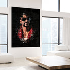 Snoop Dogg Splatter Painting by Jurijs Permanickis on GIANT ART - black digital painting