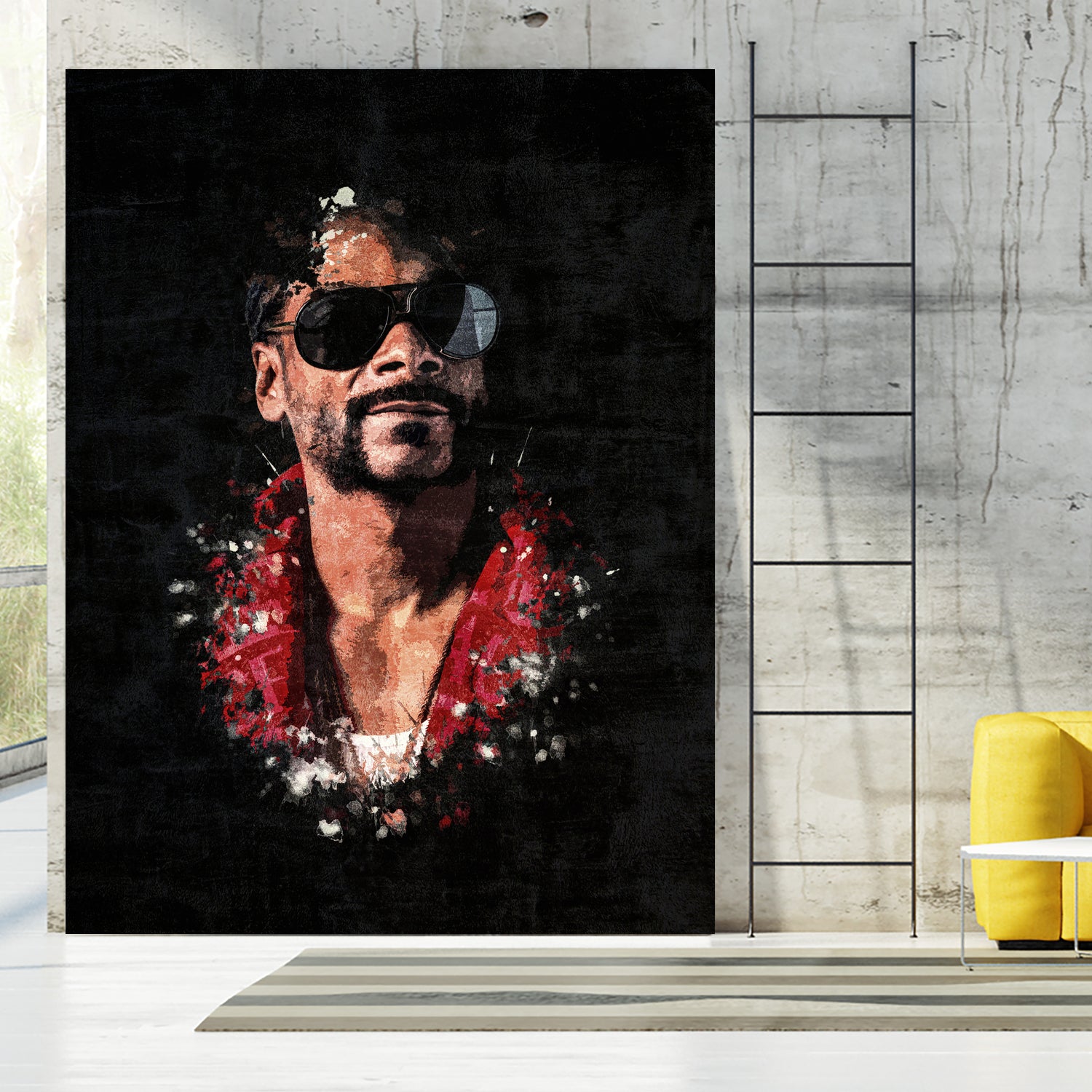 Snoop Dogg Splatter Painting by Jurijs Permanickis on GIANT ART - black digital painting