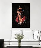 Snoop Dogg Splatter Painting by Jurijs Permanickis on GIANT ART - black digital painting