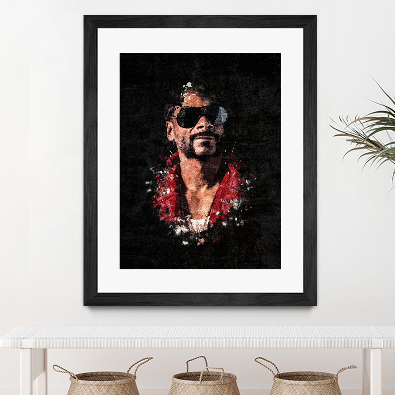 Snoop Dogg Splatter Painting by Jurijs Permanickis on GIANT ART - black digital painting