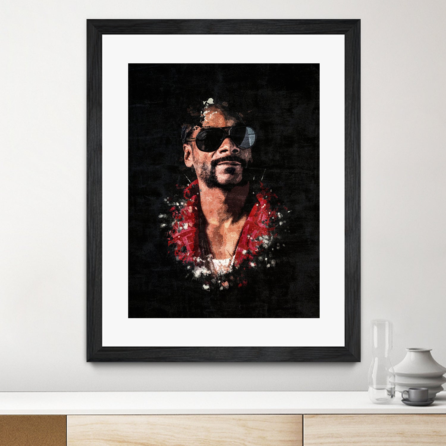 Snoop Dogg Splatter Painting by Jurijs Permanickis on GIANT ART - black digital painting