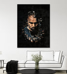 Kanye West Splatter Painting by Jurijs Permanickis on GIANT ART - black digital painting