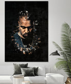 Kanye West Splatter Painting by Jurijs Permanickis on GIANT ART - black digital painting