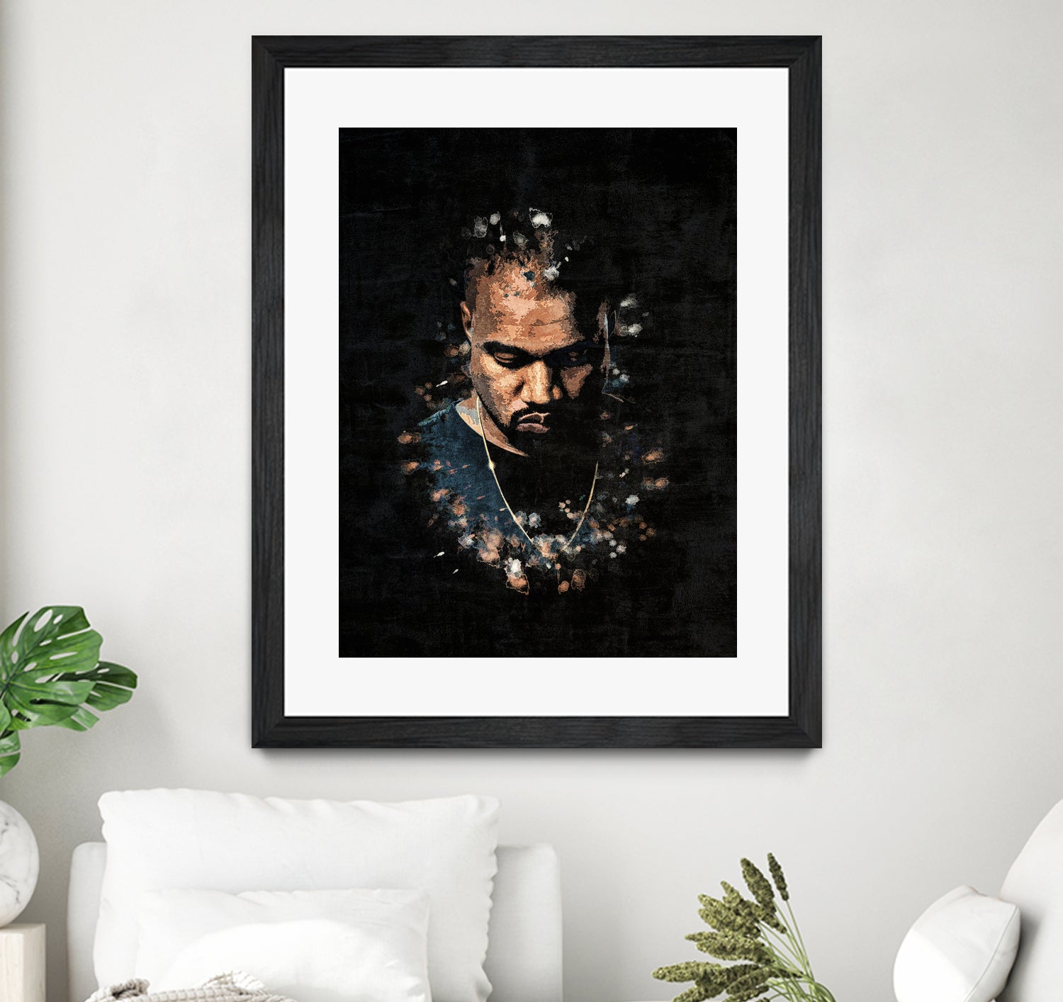 Kanye West Splatter Painting by Jurijs Permanickis on GIANT ART - black digital painting