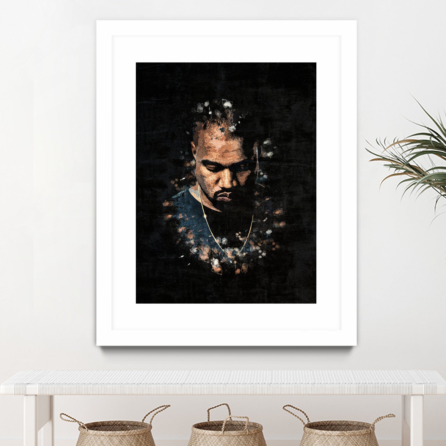 Kanye West Splatter Painting by Jurijs Permanickis on GIANT ART - black digital painting