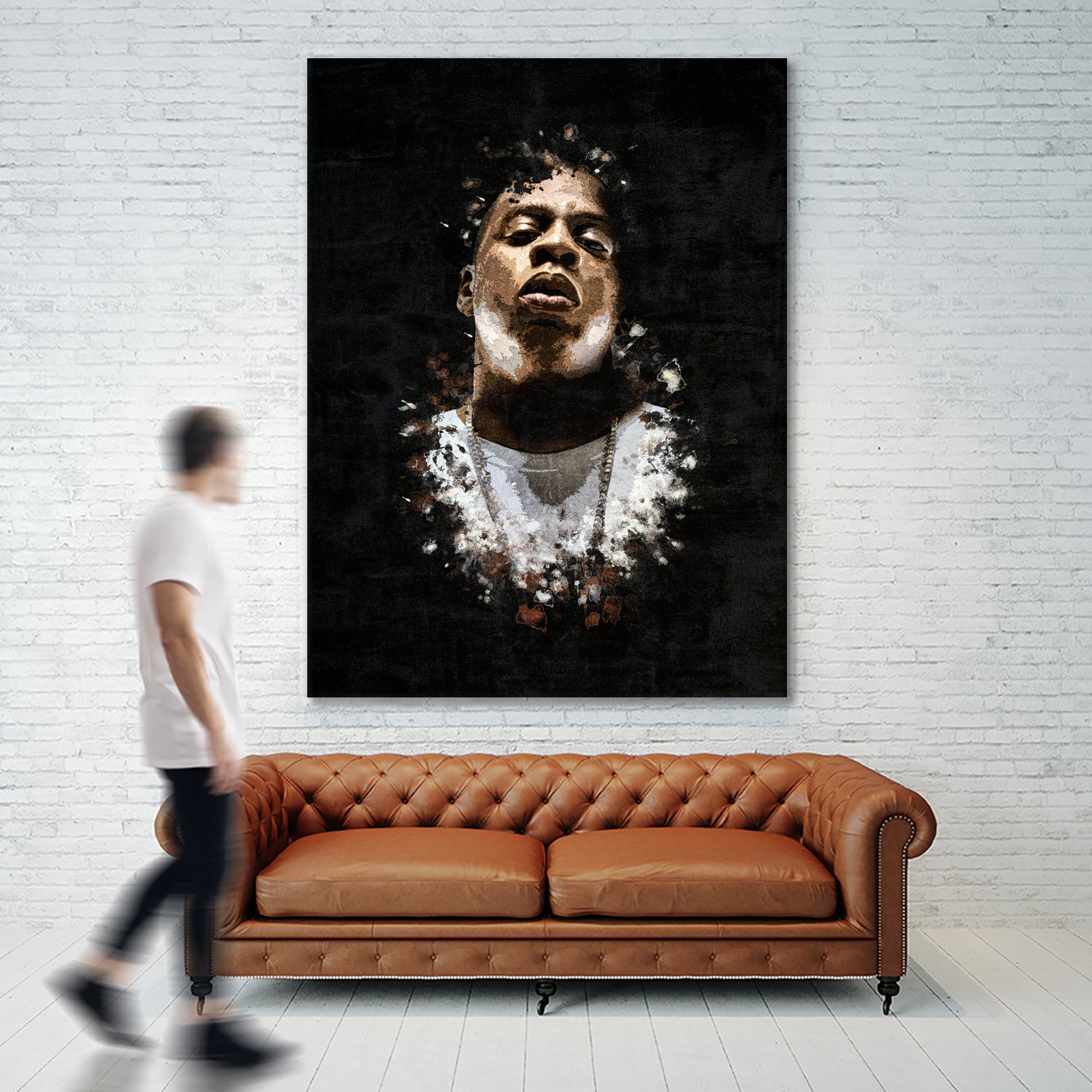 Jay-Z Splatter Painting by Jurijs Permanickis on GIANT ART - black digital painting