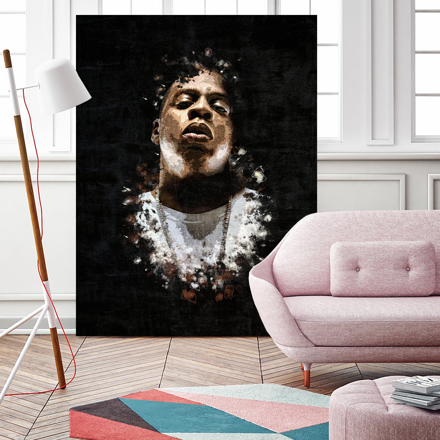 Jay-Z Splatter Painting by Jurijs Permanickis on GIANT ART - black digital painting