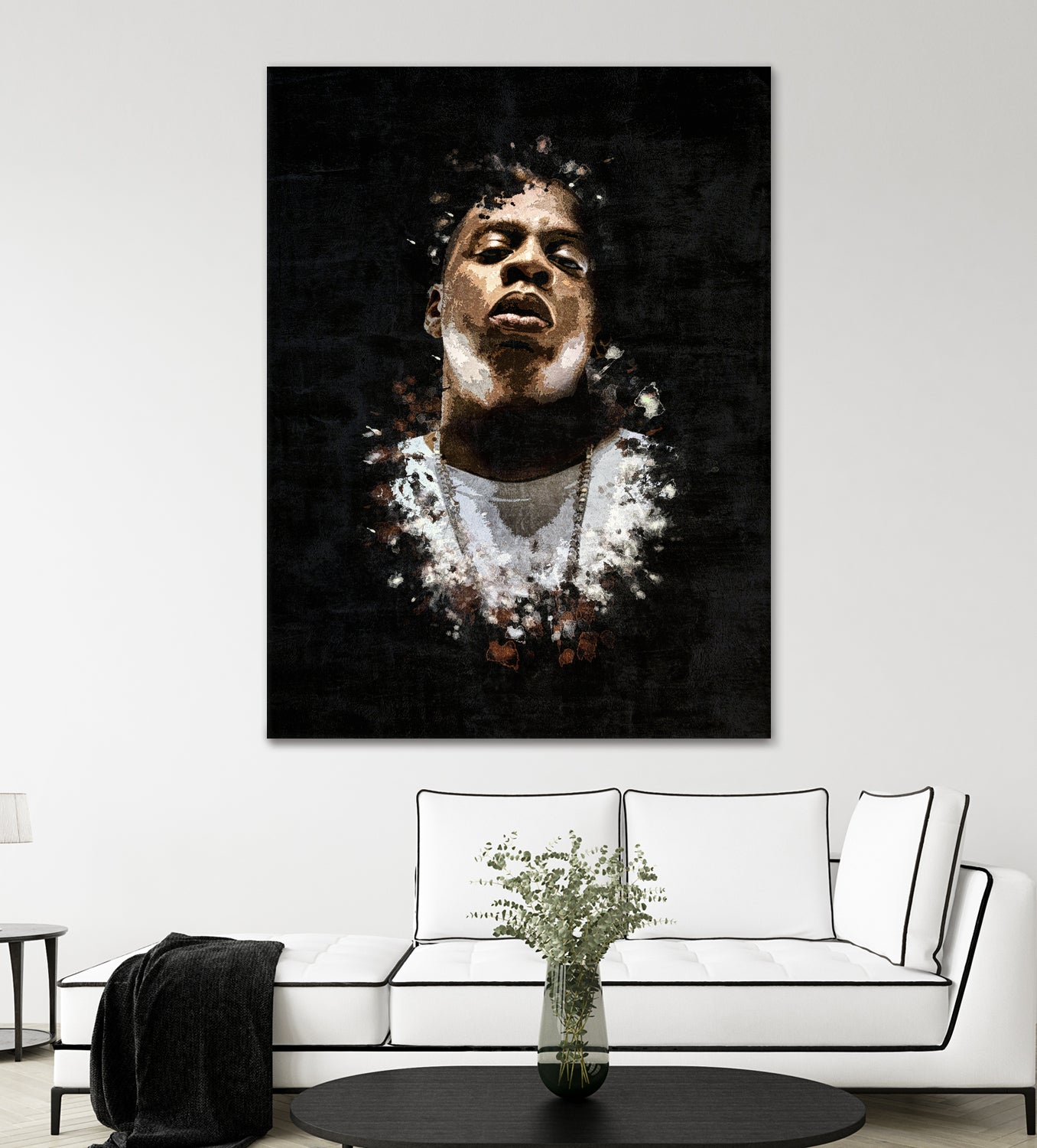 Jay-Z Splatter Painting by Jurijs Permanickis on GIANT ART - black digital painting