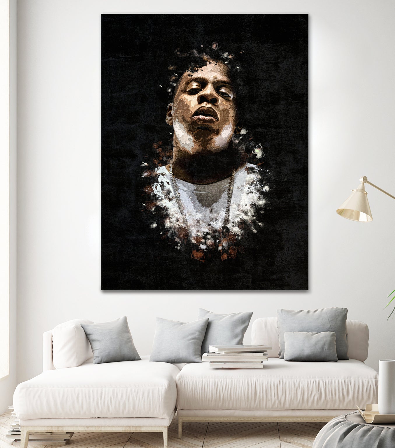 Jay-Z Splatter Painting by Jurijs Permanickis on GIANT ART - black digital painting