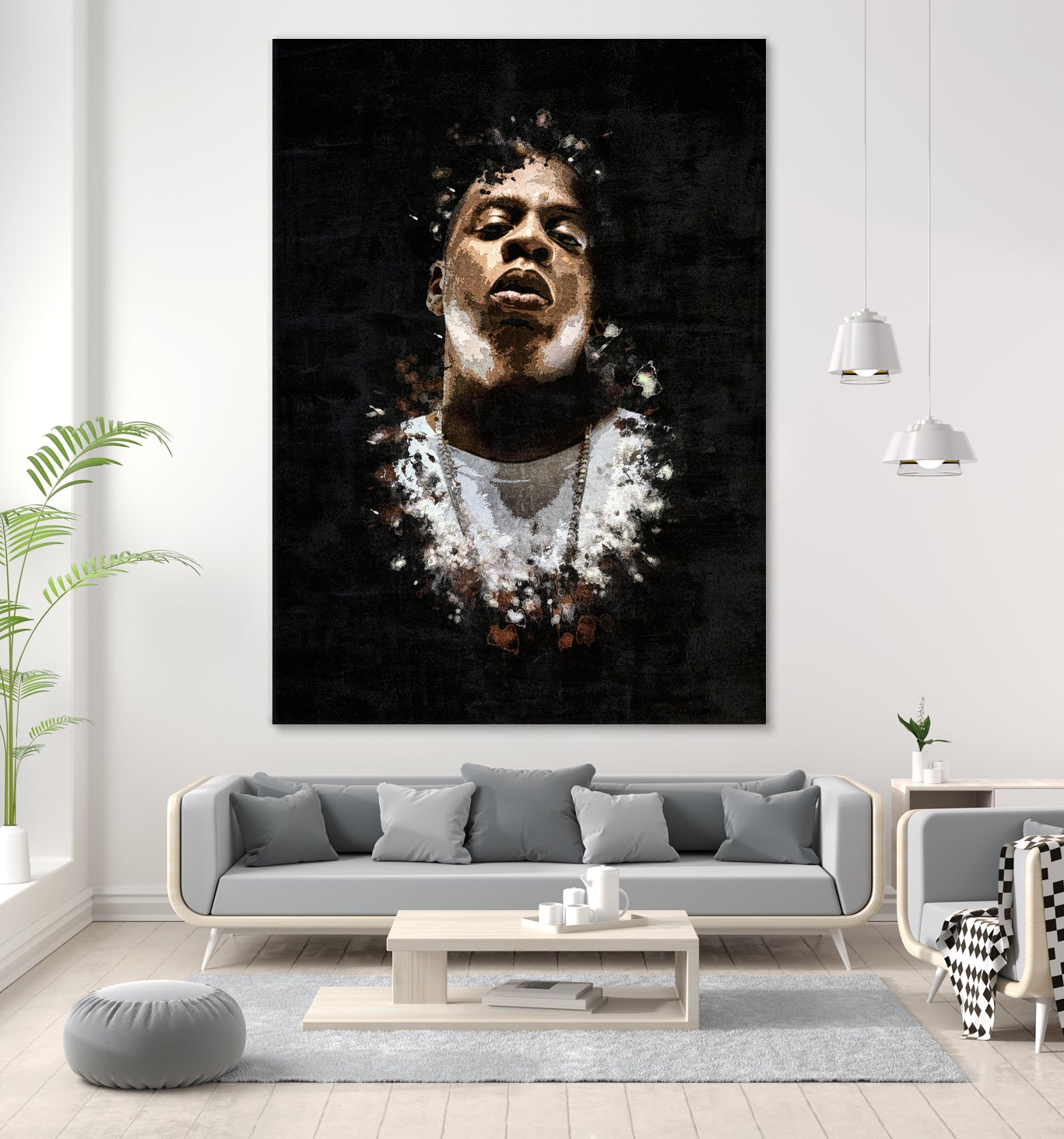 Jay-Z Splatter Painting by Jurijs Permanickis on GIANT ART - black digital painting