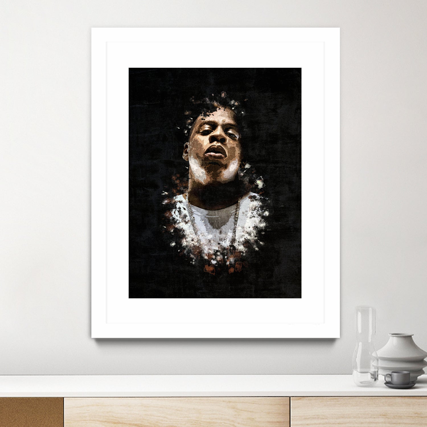 Jay-Z Splatter Painting by Jurijs Permanickis on GIANT ART - black digital painting