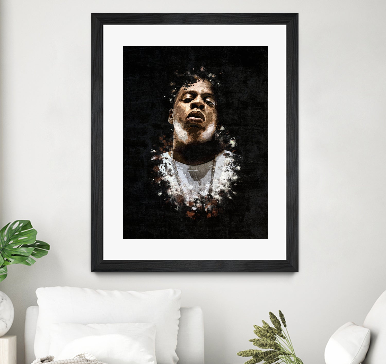 Jay-Z Splatter Painting by Jurijs Permanickis on GIANT ART - black digital painting