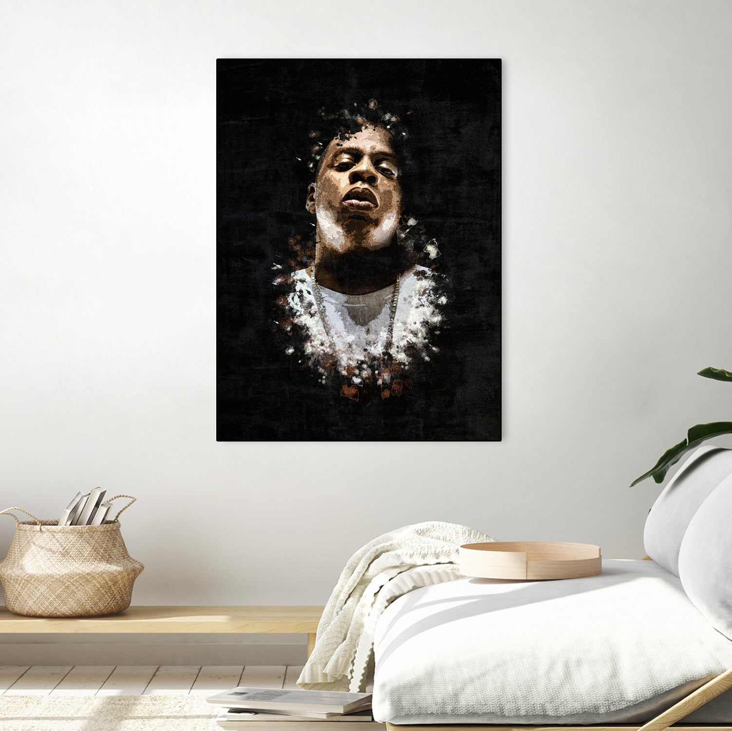 Jay-Z Splatter Painting by Jurijs Permanickis on GIANT ART - black digital painting