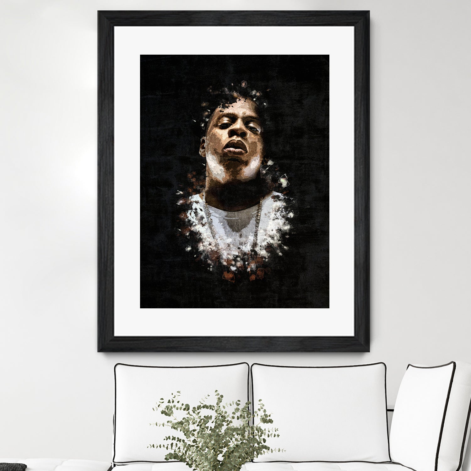 Jay-Z Splatter Painting by Jurijs Permanickis on GIANT ART - black digital painting