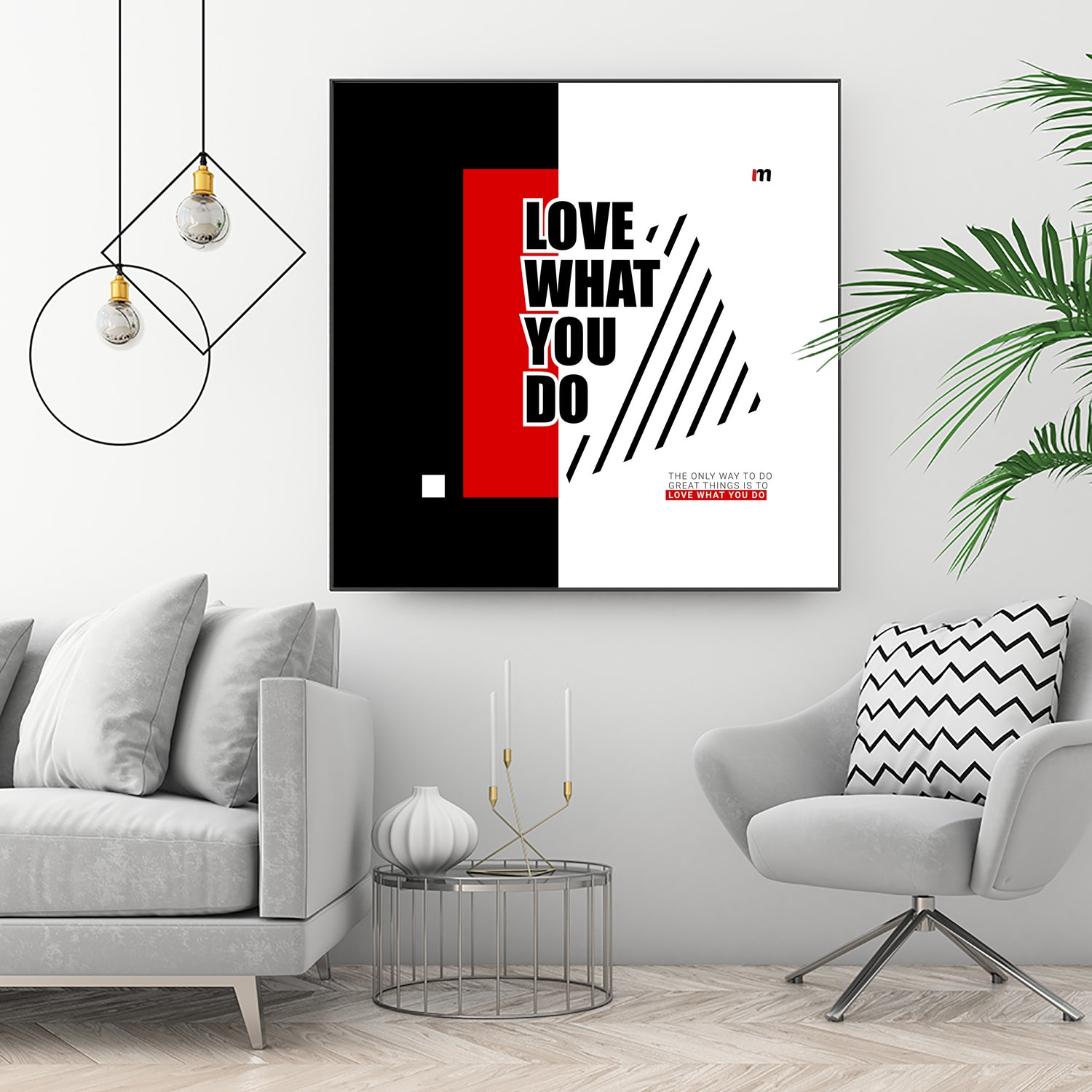 Love What You Do by Mariana Angelova on GIANT ART - red typography