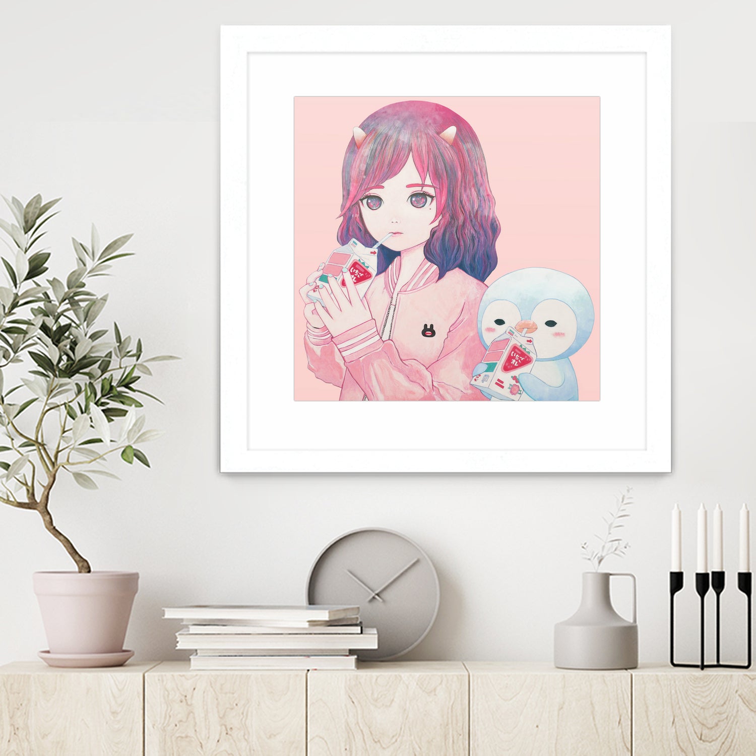 iCHiGO FRIENDS by Kaoru Hasegawa on GIANT ART - pink cartooning