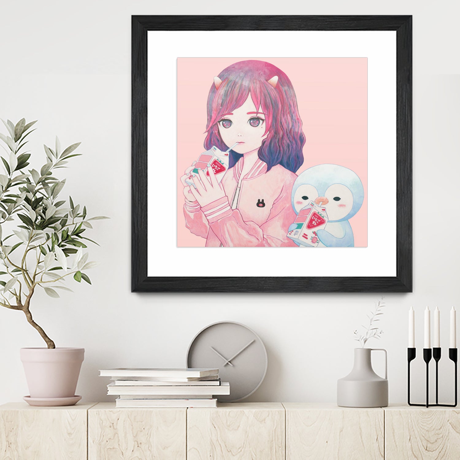 iCHiGO FRIENDS by Kaoru Hasegawa on GIANT ART - pink cartooning