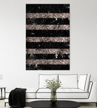 Black Marble Rose Gold Glitter Stripe Glam #1 #minimal by Anita & Bella Jantz on GIANT ART - black vector illustration