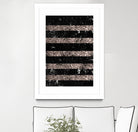 Black Marble Rose Gold Glitter Stripe Glam #1 #minimal by Anita & Bella Jantz on GIANT ART - black vector illustration