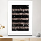 Black Marble Rose Gold Glitter Stripe Glam #1 #minimal by Anita & Bella Jantz on GIANT ART - black vector illustration