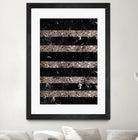 Black Marble Rose Gold Glitter Stripe Glam #1 #minimal by Anita & Bella Jantz on GIANT ART - black vector illustration