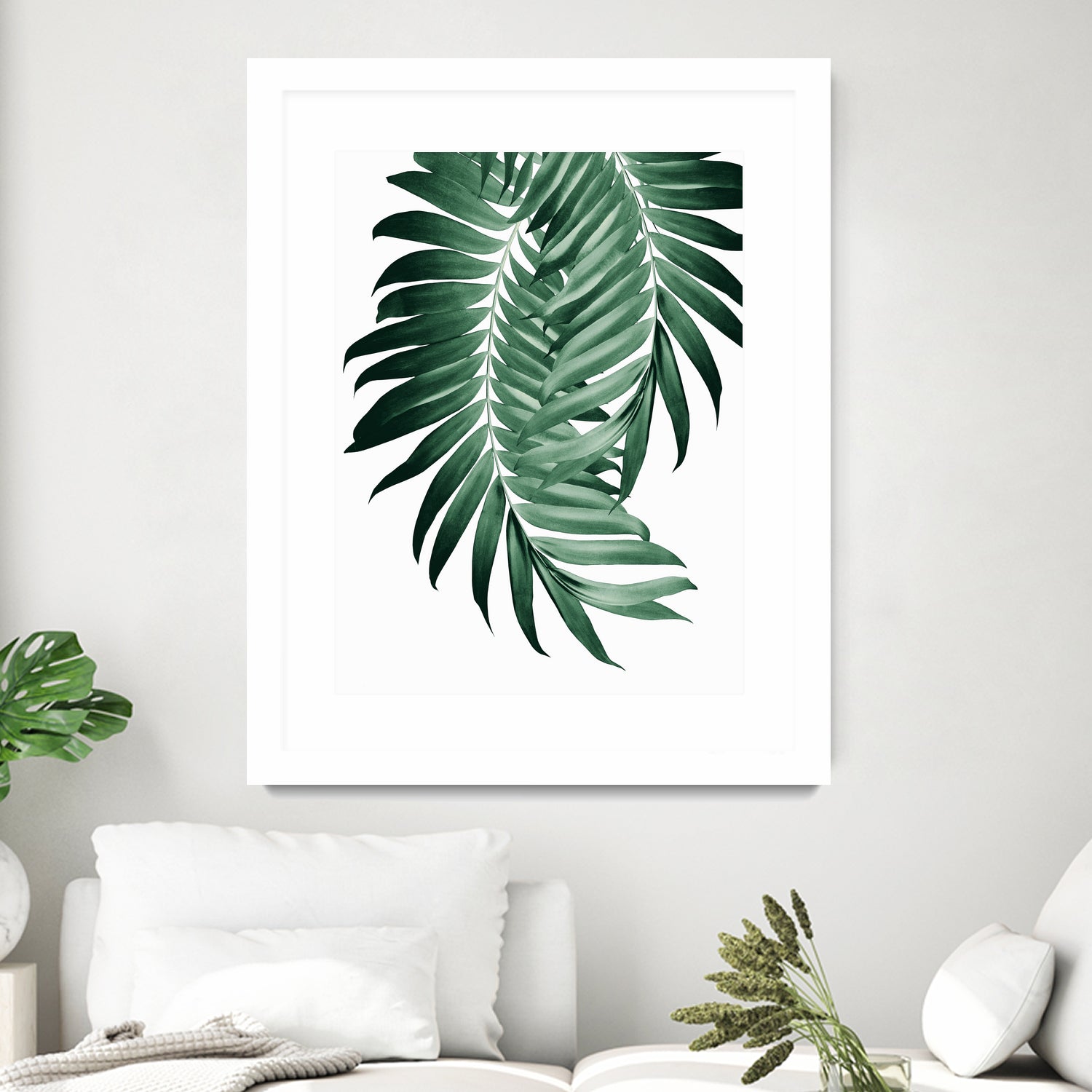 Palm Leaves Tropical Green Vibes #4 #tropical #decor #art by Anita & Bella Jantz on GIANT ART - green photo illustration