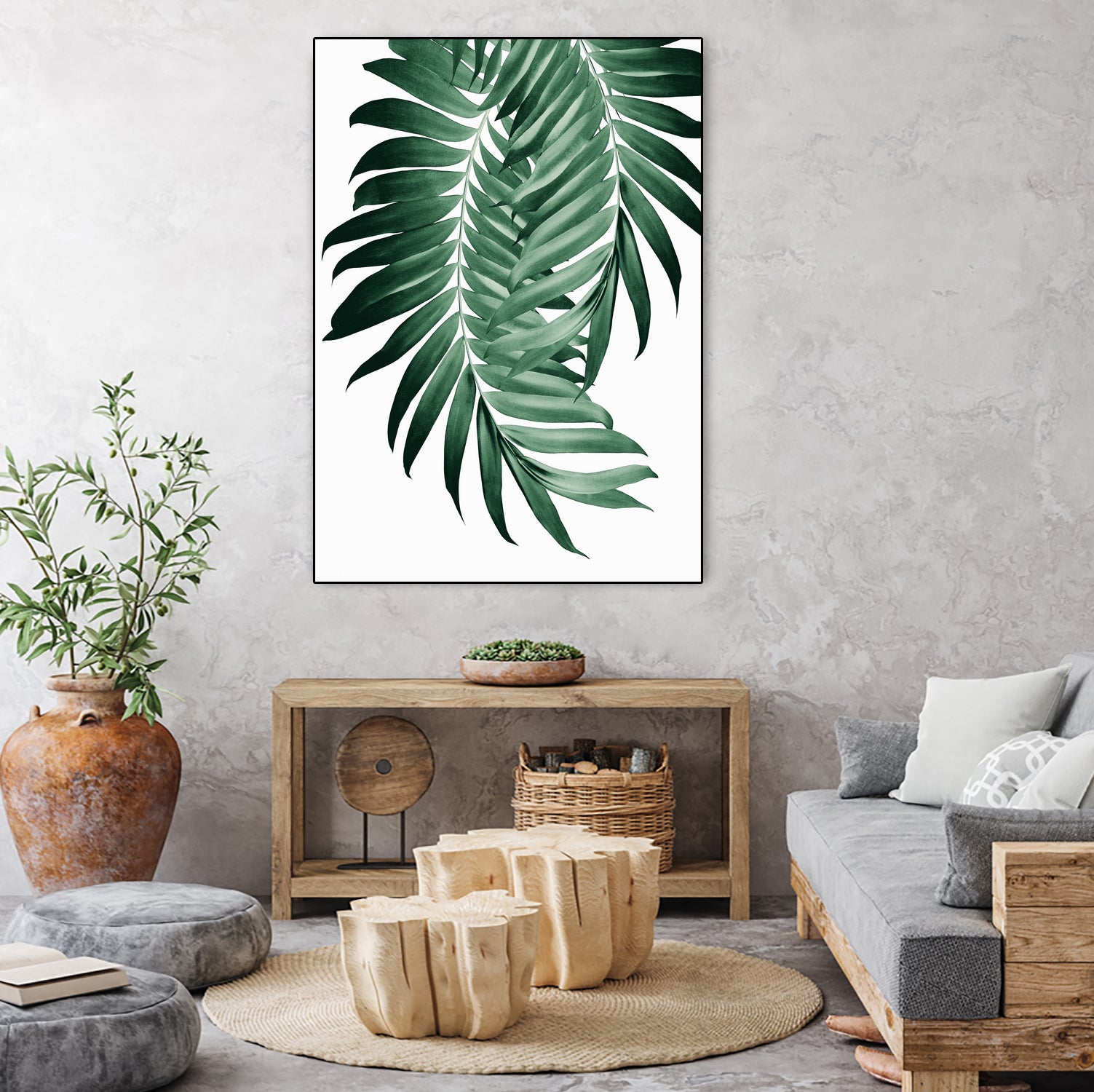 Palm Leaves Tropical Green Vibes #4 #tropical #decor #art by Anita & Bella Jantz on GIANT ART - green photo illustration