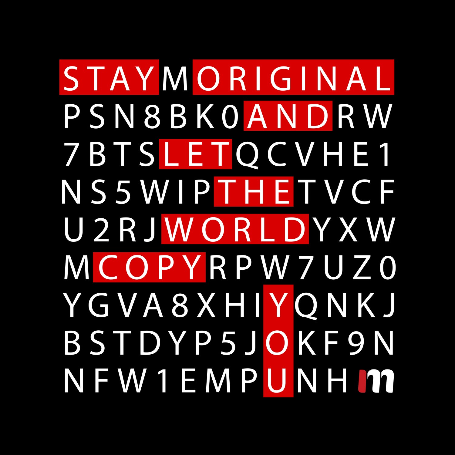 Stay Original by Mariana Angelova on GIANT ART - black typography