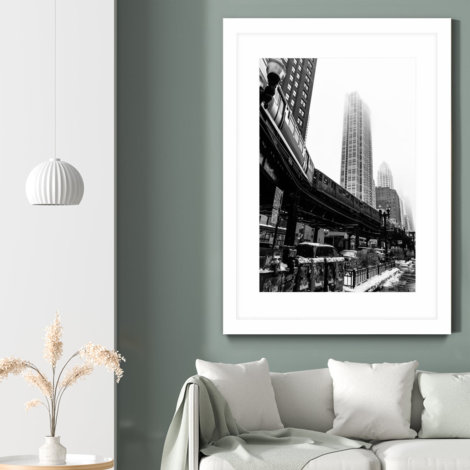 Chicago Train by Morten Holbein on GIANT ART - black photo illustration