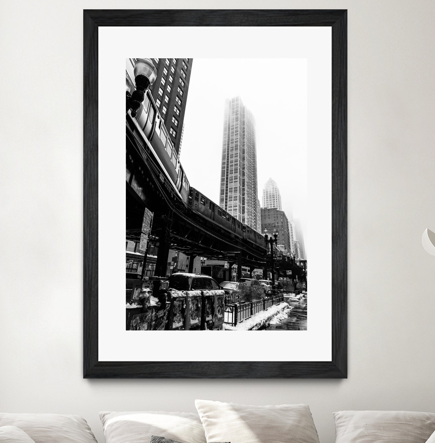 Chicago Train by Morten Holbein on GIANT ART - black photo illustration