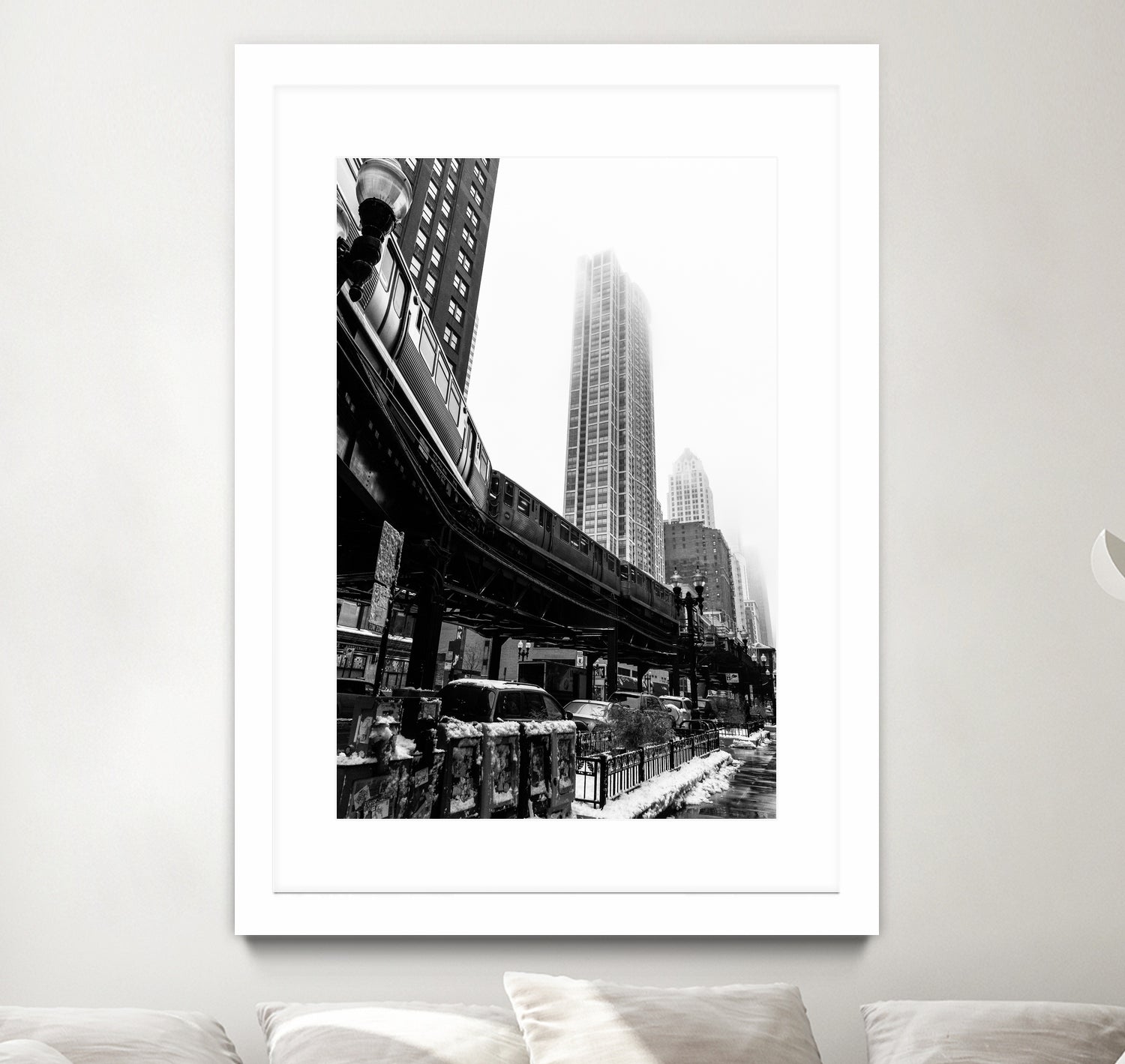 Chicago Train by Morten Holbein on GIANT ART - black photo illustration