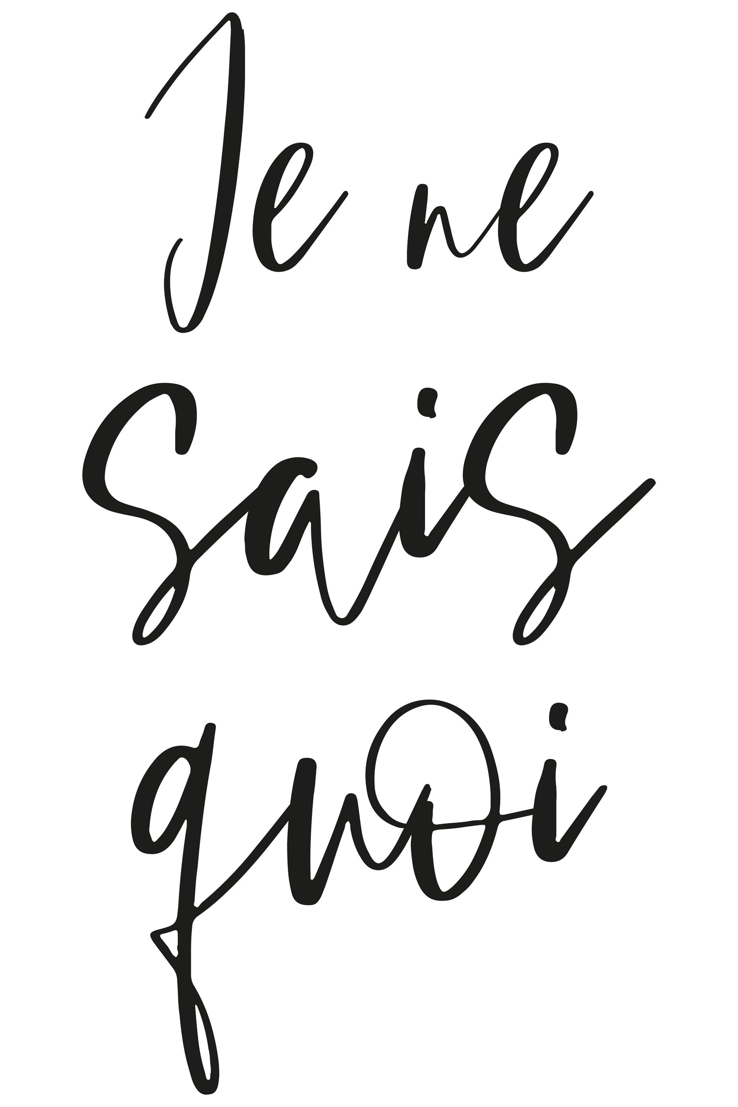 Je ne sais quoi by Anastasia Sawall on GIANT ART - black typography