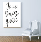 Je ne sais quoi by Anastasia Sawall on GIANT ART - black typography