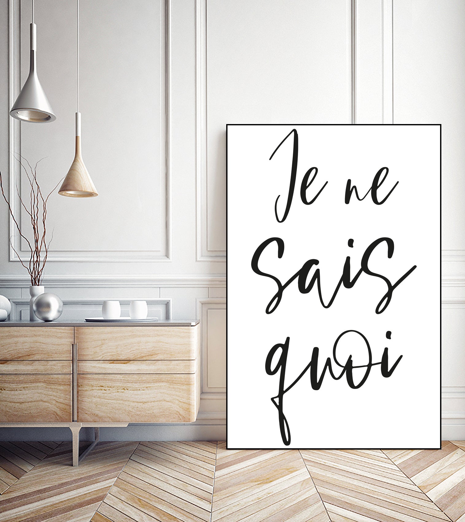 Je ne sais quoi by Anastasia Sawall on GIANT ART - black typography