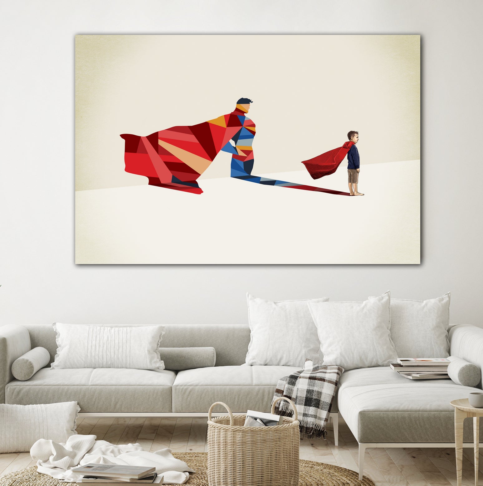 Walking Shadow, Hero by Jason Ratliff on GIANT ART - red photo illustration