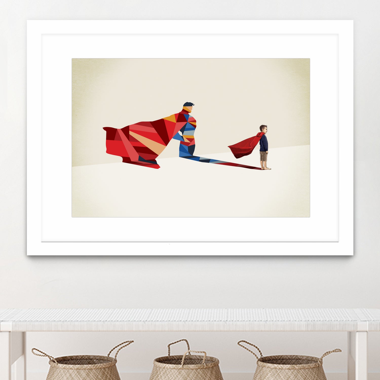 Walking Shadow, Hero by Jason Ratliff on GIANT ART - red photo illustration