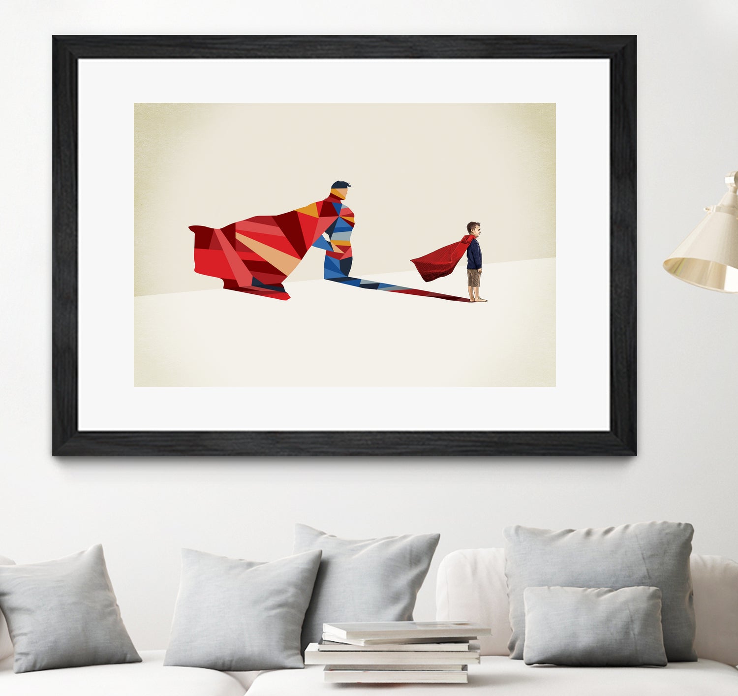 Walking Shadow, Hero by Jason Ratliff on GIANT ART - red photo illustration