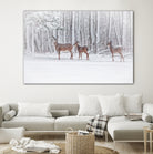 Winter Visits by Karol Livote on GIANT ART - white mixed media