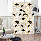 Midcentury Modern Marble Cubes by Christina Shek on GIANT ART - gray digital drawing