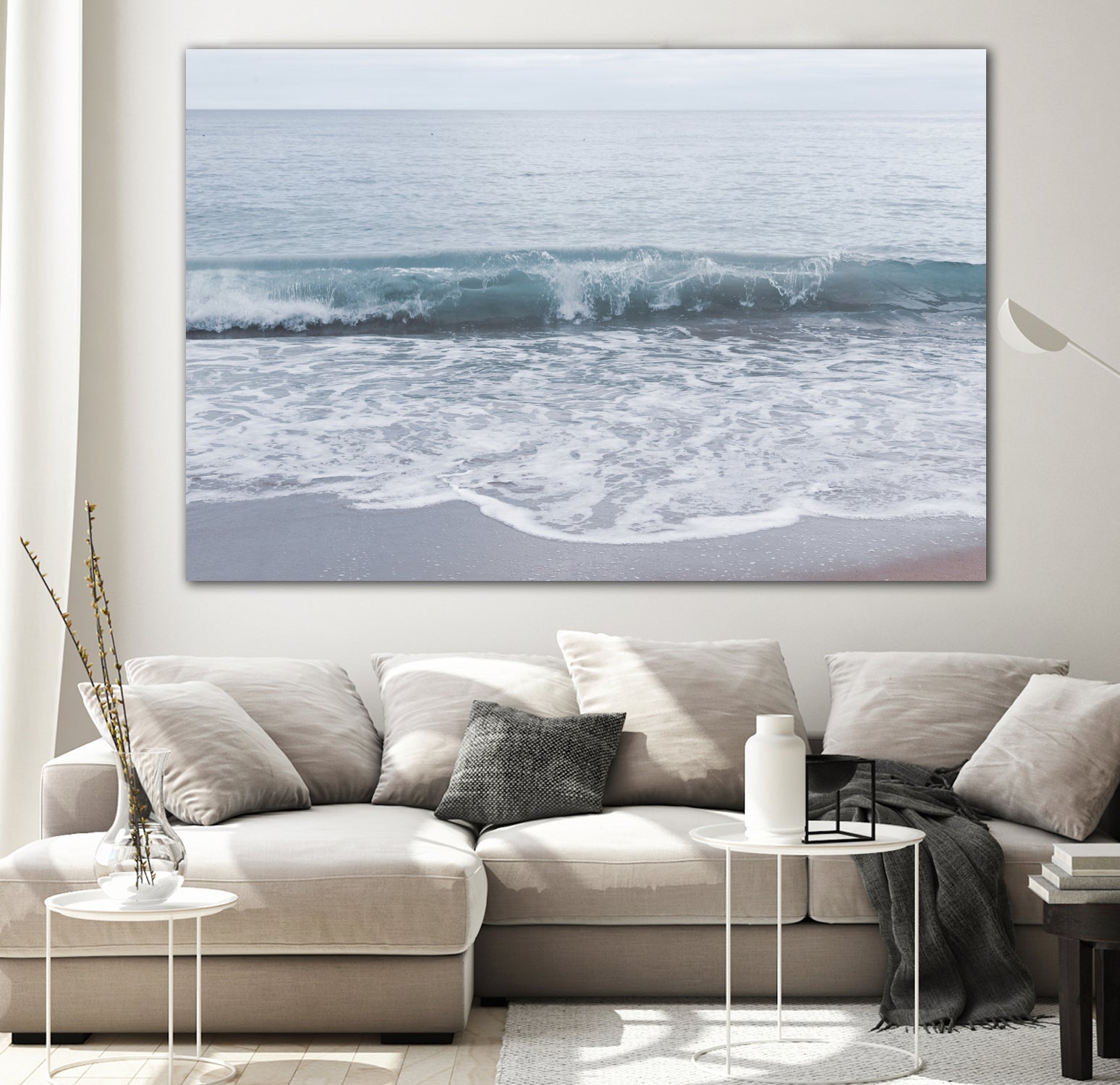 Pastel Atlantic Ocean Bliss 2 by Anitas Bellas Art on GIANT ART - blue coastal beach