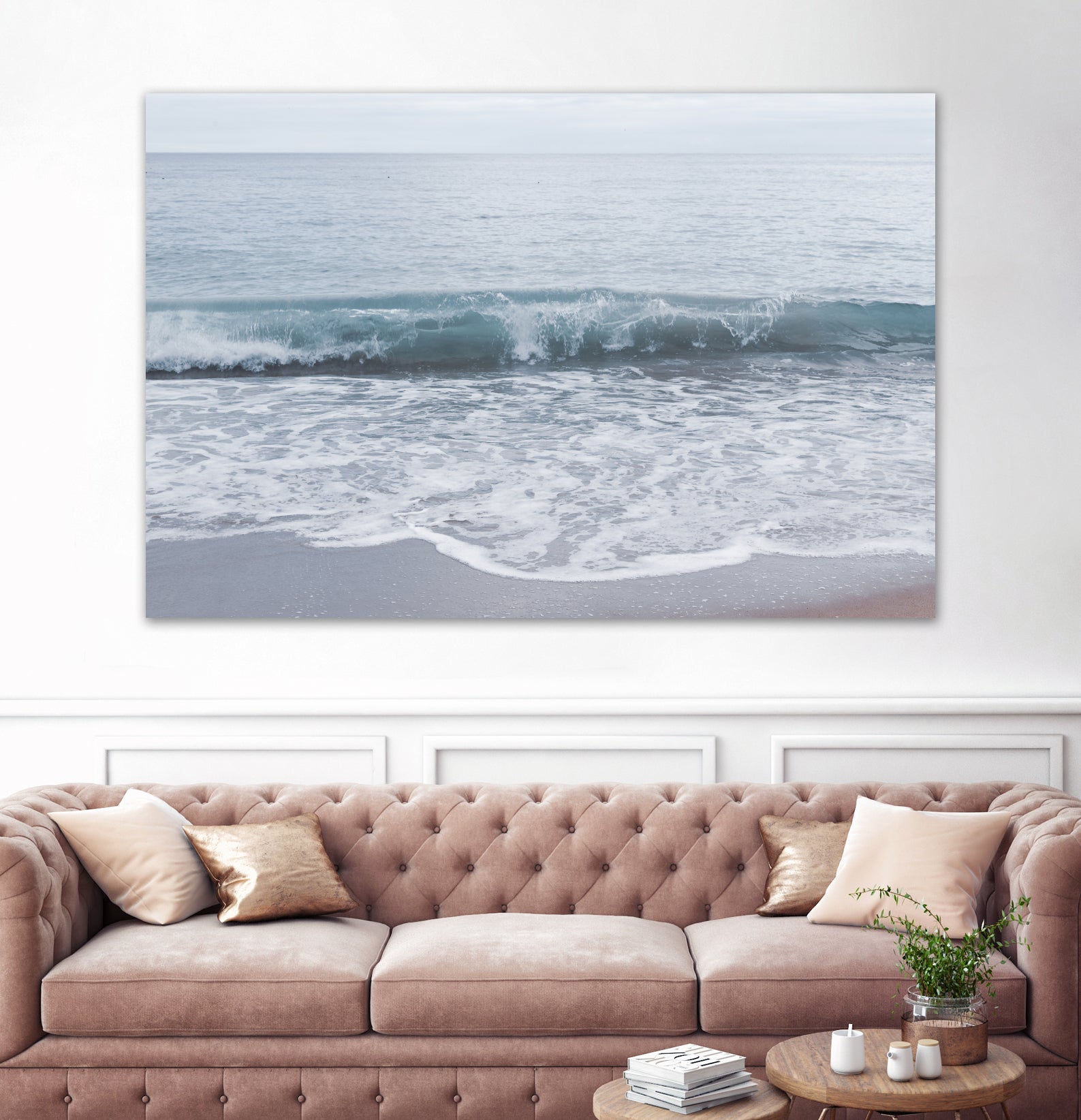 Pastel Atlantic Ocean Bliss 2 by Anitas Bellas Art on GIANT ART - blue coastal beach