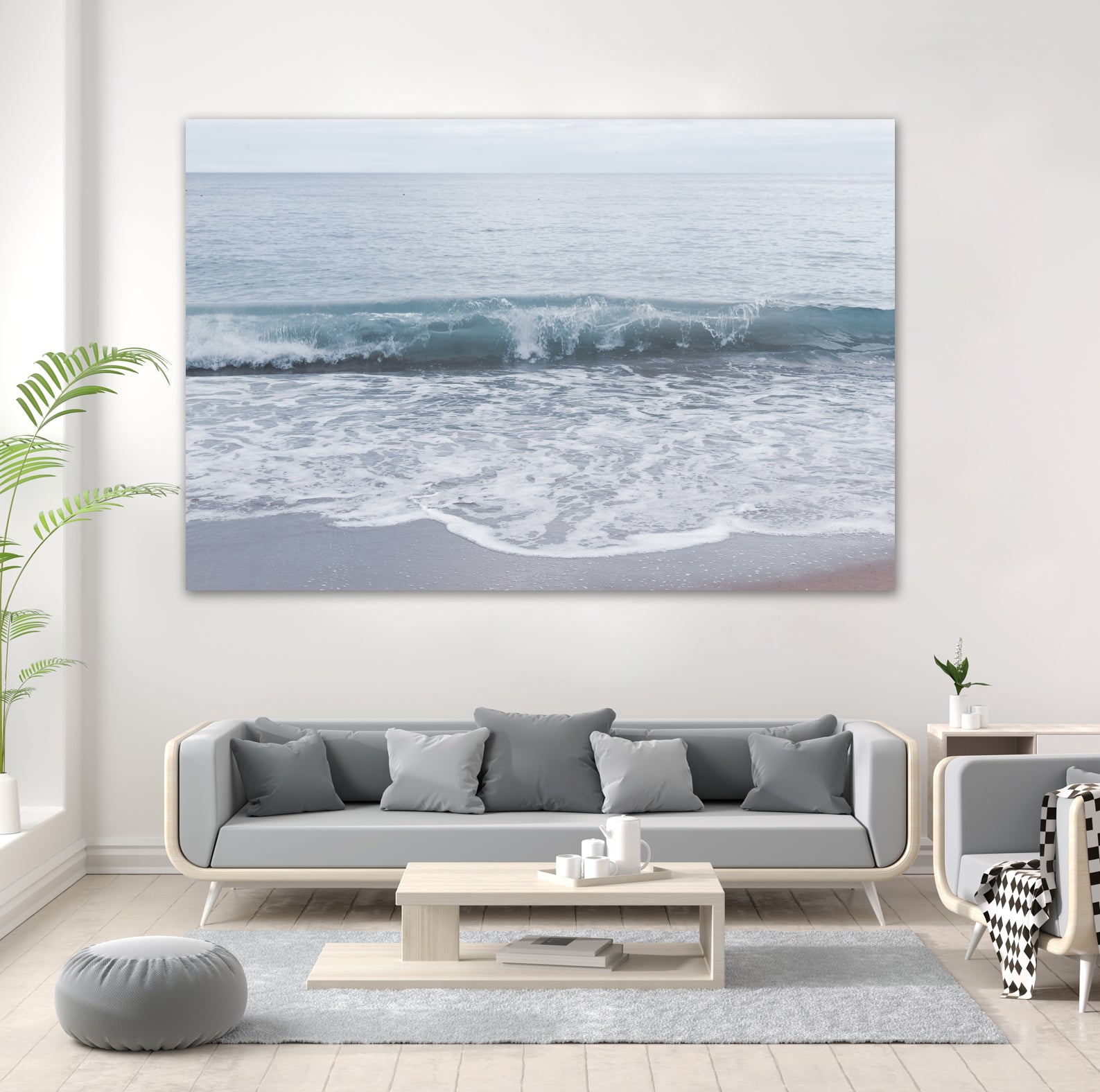 Pastel Atlantic Ocean Bliss 2 by Anitas Bellas Art on GIANT ART - blue coastal beach