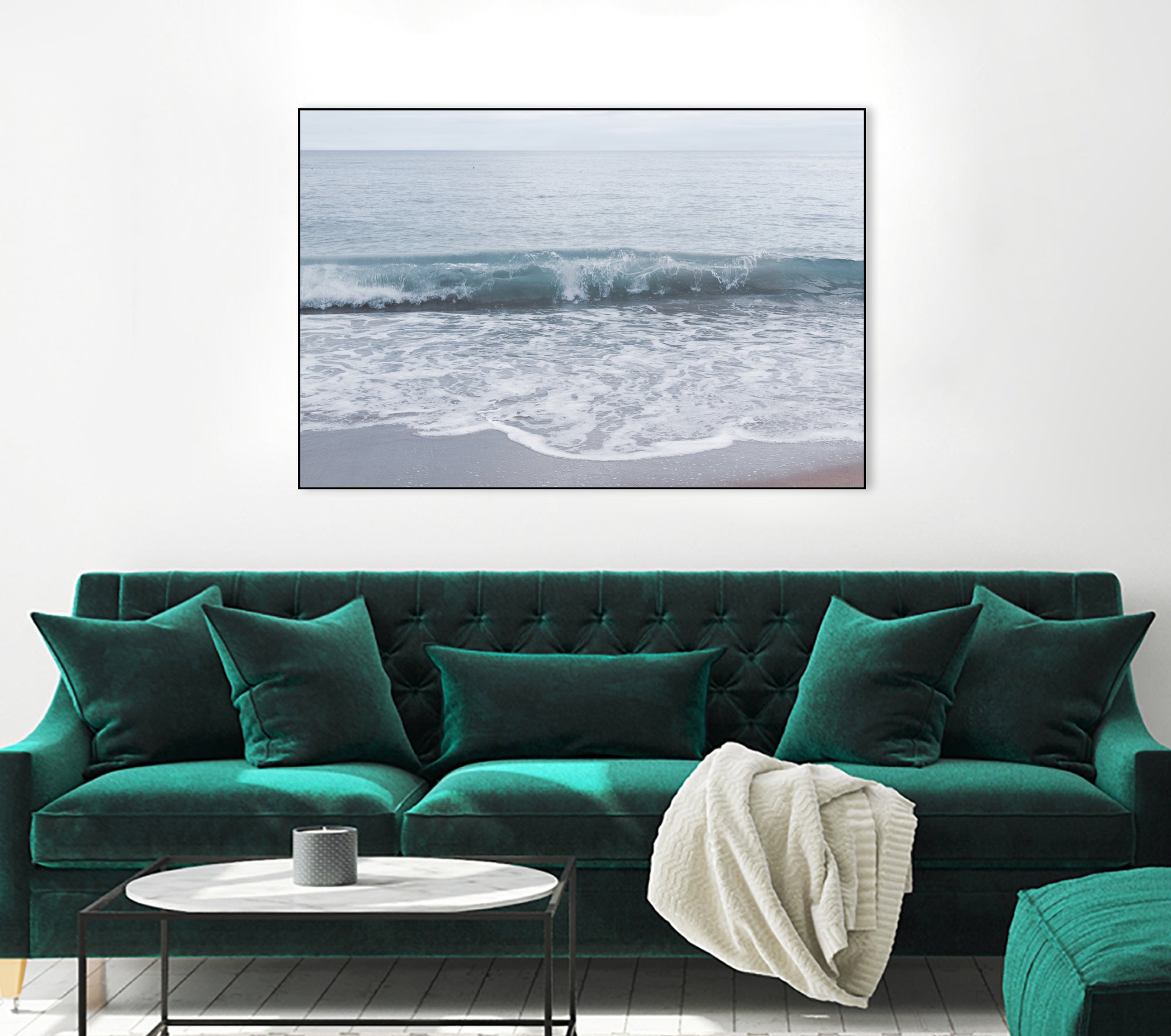 Pastel Atlantic Ocean Bliss 2 by Anitas Bellas Art on GIANT ART - blue coastal beach