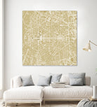 New Delhi map gold by Javier Ruiz on GIANT ART - yellow digital drawing