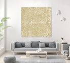 New Delhi map gold by Javier Ruiz on GIANT ART - yellow digital drawing