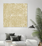 New Delhi map gold by Javier Ruiz on GIANT ART - yellow digital drawing