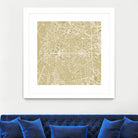 New Delhi map gold by Javier Ruiz on GIANT ART - yellow digital drawing